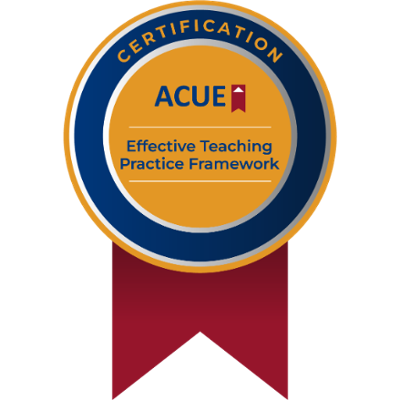 ACUE Effective Teaching Practice Framework certification badge