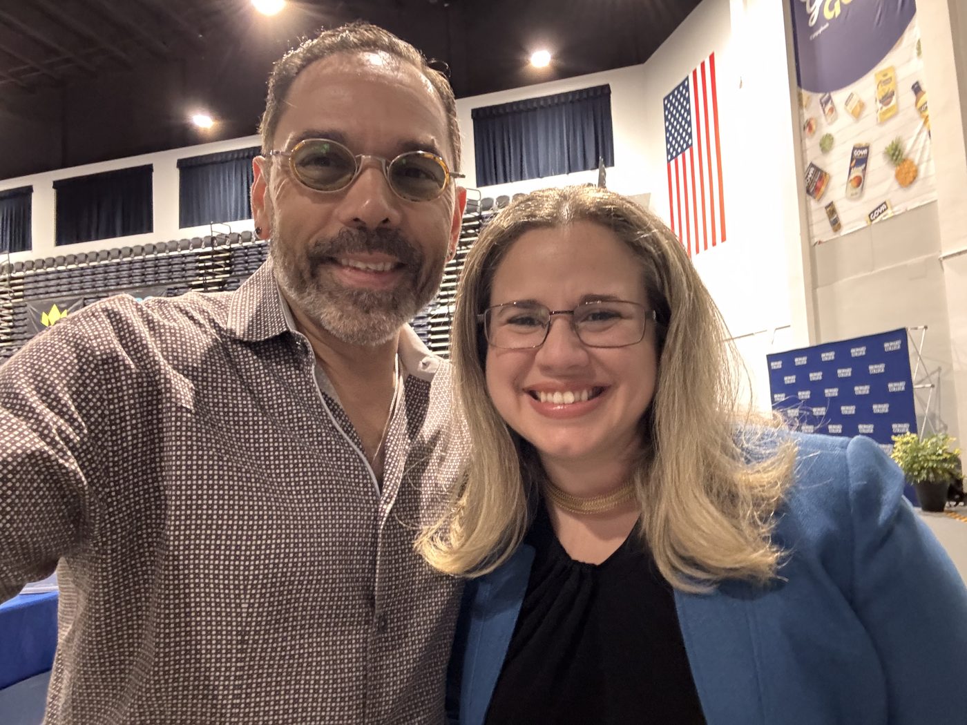 Ricardo with Priscilla Suarez at the Faculty Welcome Back, August 2025