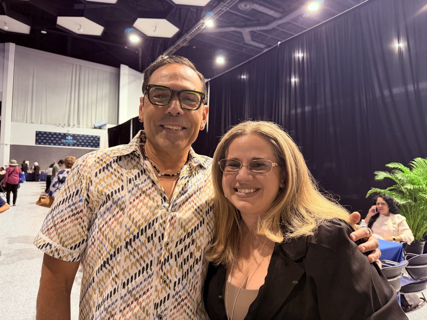 Ricardo with Priscilla Suarez at the Faculty Welcome Back, August 2026